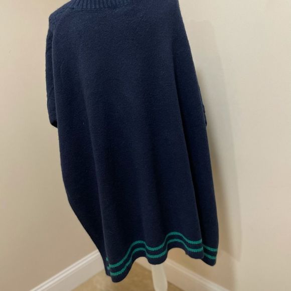 NWT Free People Harbour Stripe Cable Poncho - Picture 7 of 8